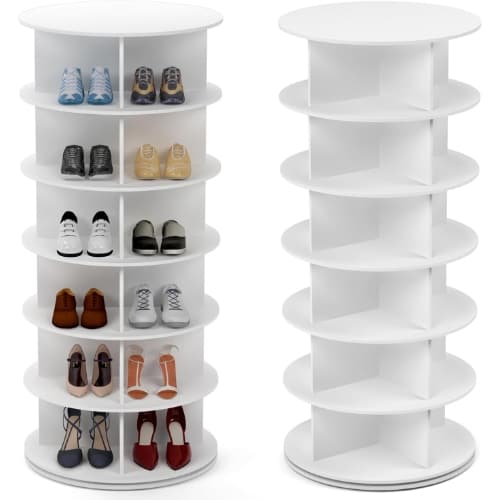 7-Tier Rotating Shoe Rack Tower